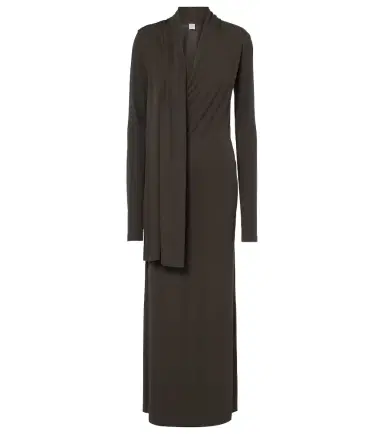 TOTEME Scarf-detail jersey maxi dress | Thumbnail 1