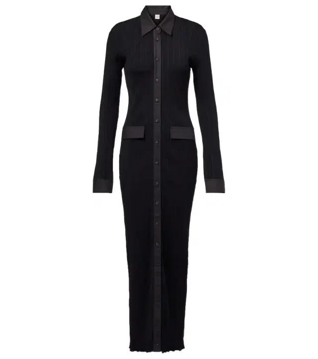 Toteme Ribbed-knit shirt dress
