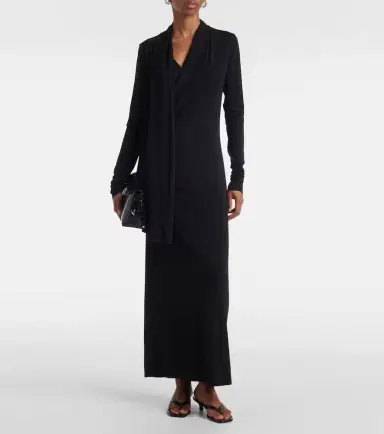 TOTEME Scarf-detail jersey maxi dress | Thumbnail 4