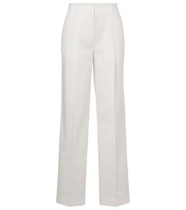 Toteme High-rise cotton straight pants