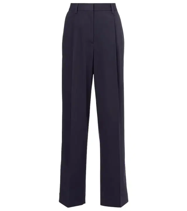 Toteme High-rise cotton straight pants