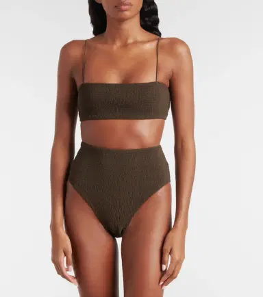 Toteme Shirred jersey bikini top | Thumbnail 2