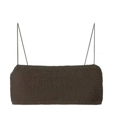 Toteme Shirred jersey bikini top | Thumbnail 1