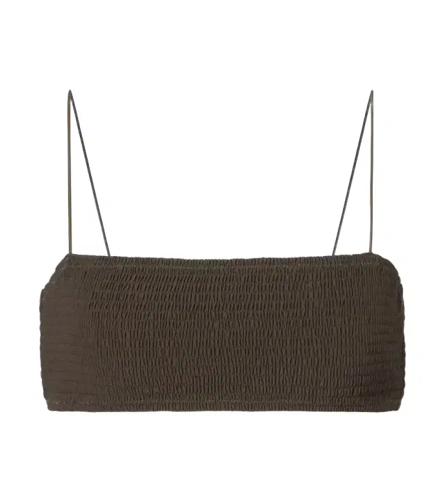 Toteme Shirred jersey bikini top