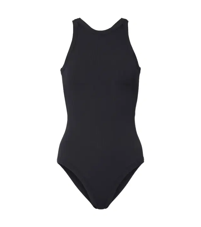 Toteme Curved ribbed-knit jersey swimsuit