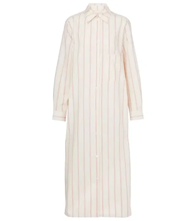 Toteme Striped cotton and silk shirt dress