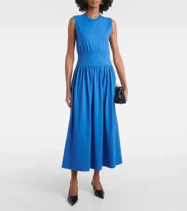 TOTEME Cotton jersey midi dress | Thumbnail 3