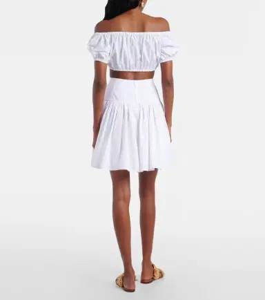 Dolce & Gabbana Off-shoulder cotton crop top | Thumbnail 4