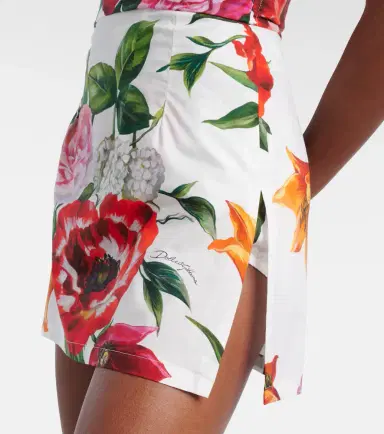 Dolce & Gabbana Floral cotton poplin bustier dress | Thumbnail 4