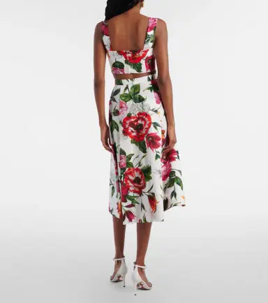 Dolce & Gabbana Floral cotton poplin bra top | Thumbnail 3