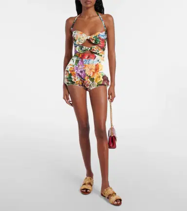 Dolce & Gabbana Cutout floral cotton crop top | Thumbnail 3 Dolce & Gabbana Cutout floral cotton crop top | Thumbnail 3