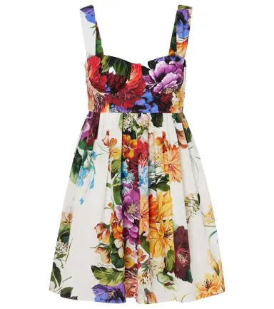 Dolce & Gabbana Floral cotton minidress | Thumbnail 1