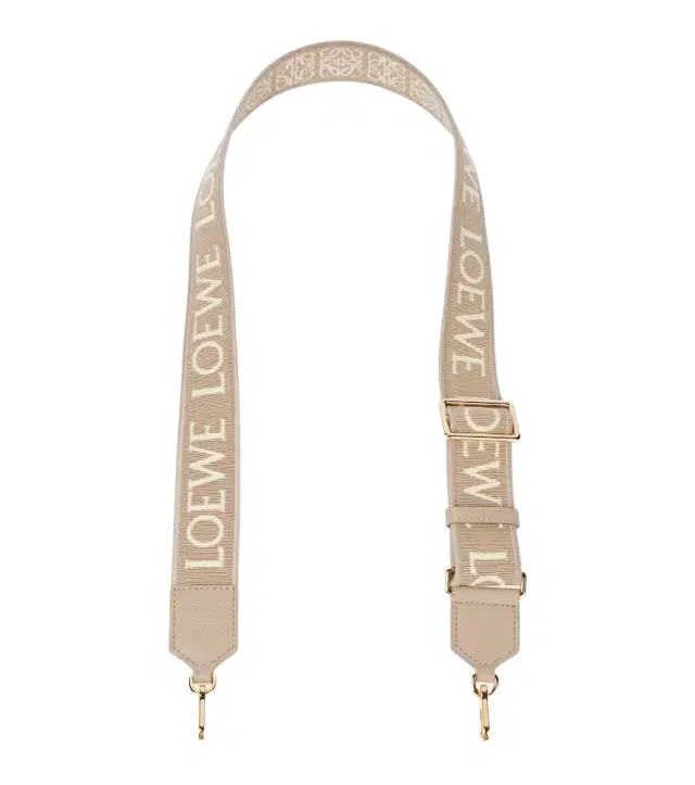 Loewe Anagram leather-trimmed strap