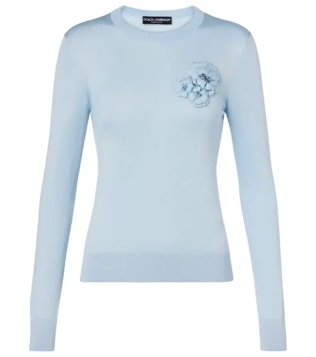 Dolce & Gabbana Floral-appliqué silk sweater
