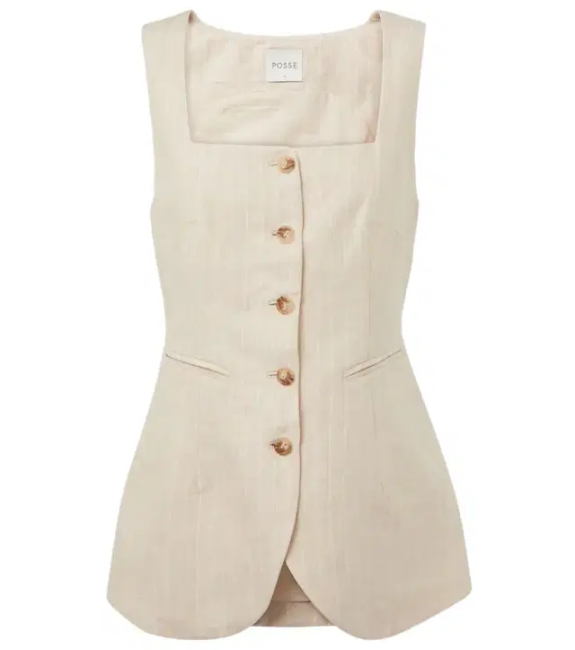 Posse Lucille pinstripe linen vest