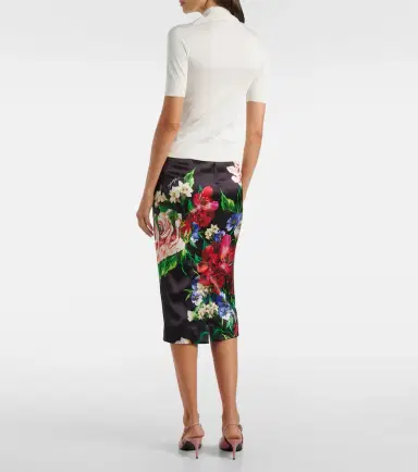 Dolce & Gabbana Embellished turtleneck silk top | Thumbnail 2