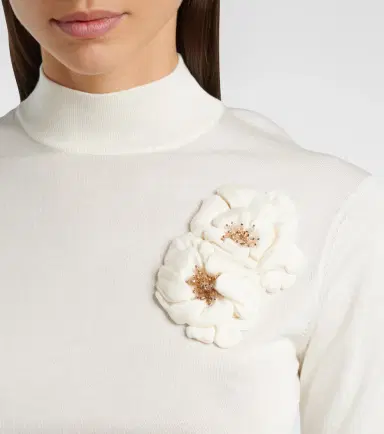 Dolce & Gabbana Embellished turtleneck silk top | Thumbnail 4