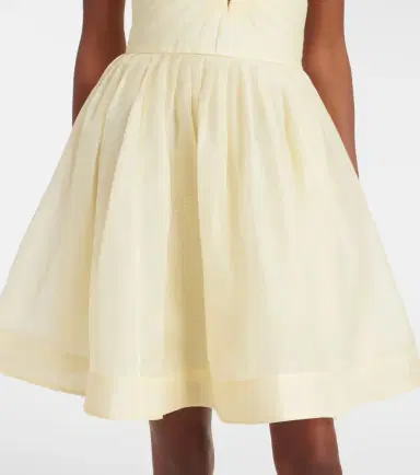 Zimmermann Illuminate pleated silk and linen minidress | Thumbnail 2