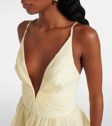 Zimmermann Illuminate pleated silk and linen minidress | Thumbnail 5