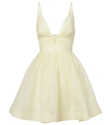 Zimmermann Illuminate pleated silk and linen minidress | Thumbnail 1