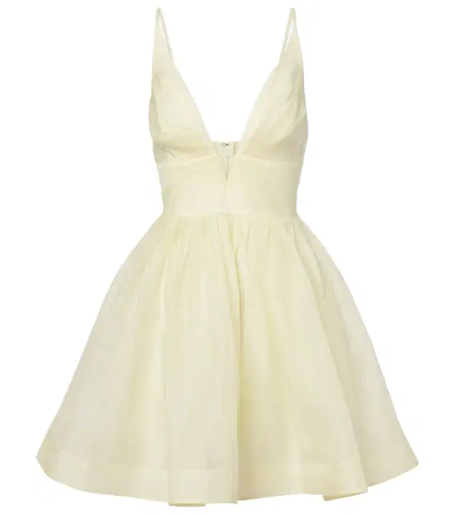 Illuminate pleated silk and linen minidress