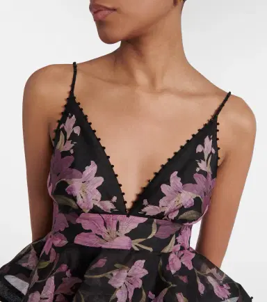 Zimmermann Dawning floral linen and silk gown | Thumbnail 2 Zimmermann Dawning floral linen and silk gown | Thumbnail 2