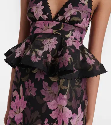 Zimmermann Dawning floral linen and silk gown | Thumbnail 4 Zimmermann Dawning floral linen and silk gown | Thumbnail 4