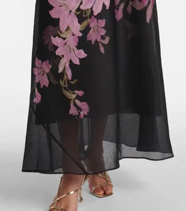 Zimmermann Dawning floral linen and silk gown | Thumbnail 6 Zimmermann Dawning floral linen and silk gown | Thumbnail 6
