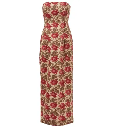 Posse Rosalie floral linen bustier dress | Thumbnail 1