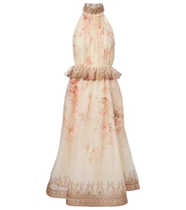Zimmermann Illuminate floral linen and silk midi dress