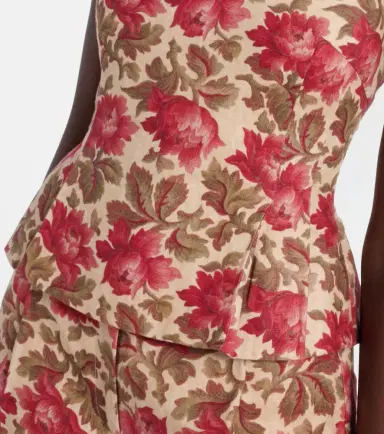 Posse Rosalie floral linen top | Thumbnail 2