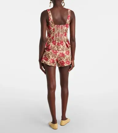 Posse Rosalie floral linen top | Thumbnail 3