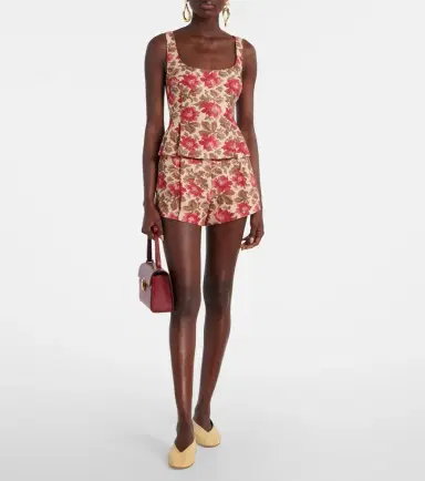 Posse Rosalie floral linen top | Thumbnail 5