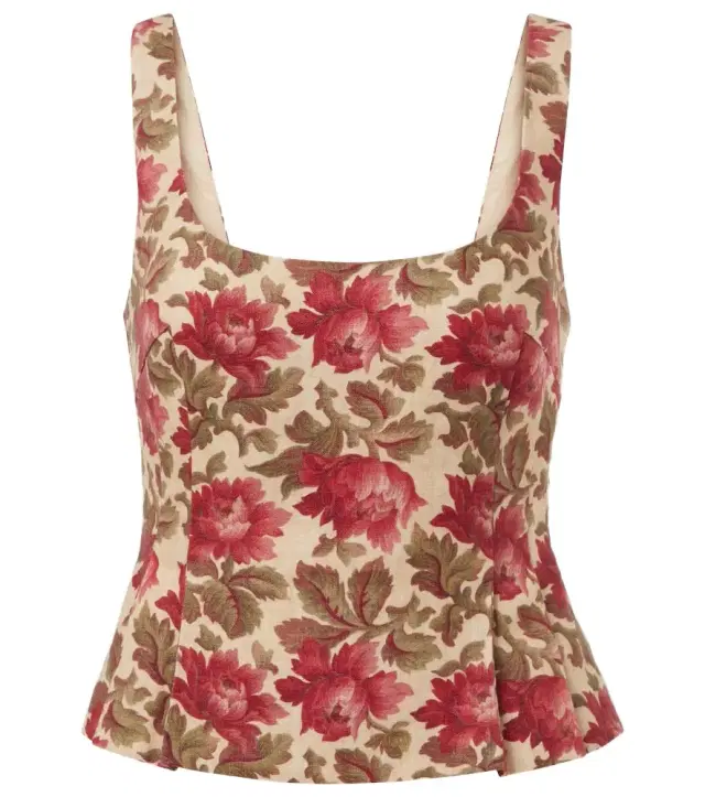 Posse Rosalie floral linen top