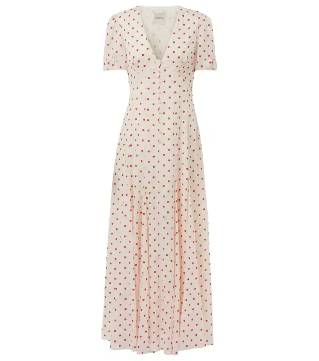 Posse Paloma polka-dot maxi dress