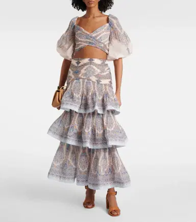 Zimmermann Paisley puff-sleeve crop top | Thumbnail 3 Zimmermann Paisley puff-sleeve crop top | Thumbnail 3