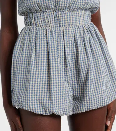 Posse Aurelia gingham cotton shorts | Thumbnail 2