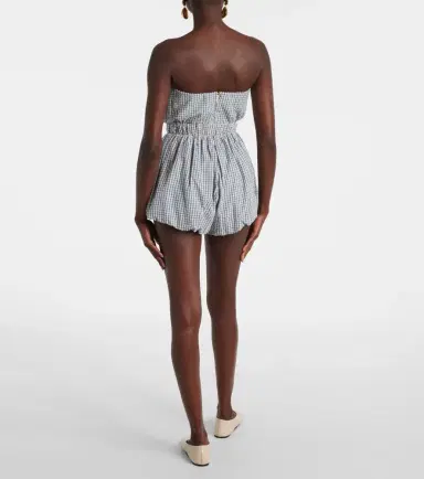Posse Aurelia gingham cotton shorts | Thumbnail 4