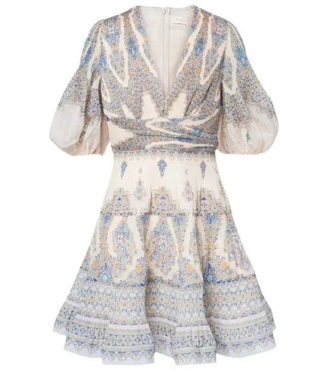 Zimmermann Paisley pleated minidress