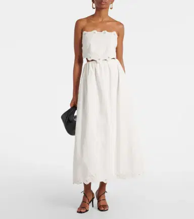 Posse Antoinette embroidered cotton maxi skirt | Thumbnail 2