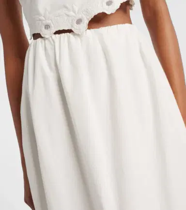 Posse Antoinette embroidered cotton maxi skirt | Thumbnail 4