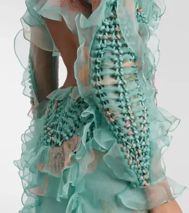 Zimmermann Illuminate floral ruffled silk organza gown | Thumbnail 3 Zimmermann Illuminate floral ruffled silk organza gown | Thumbnail 3
