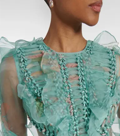 Zimmermann Illuminate floral ruffled silk organza gown | Thumbnail 4 Zimmermann Illuminate floral ruffled silk organza gown | Thumbnail 4
