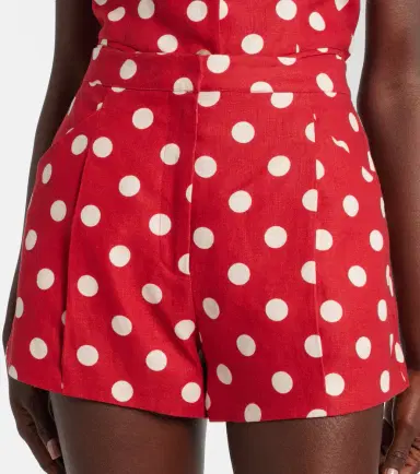 Posse Rosalie polka-dot linen shorts | Thumbnail 3