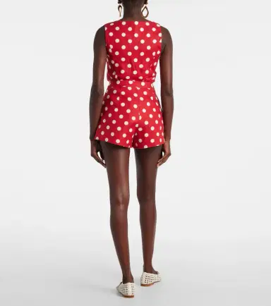 Posse Rosalie polka-dot linen shorts | Thumbnail 4