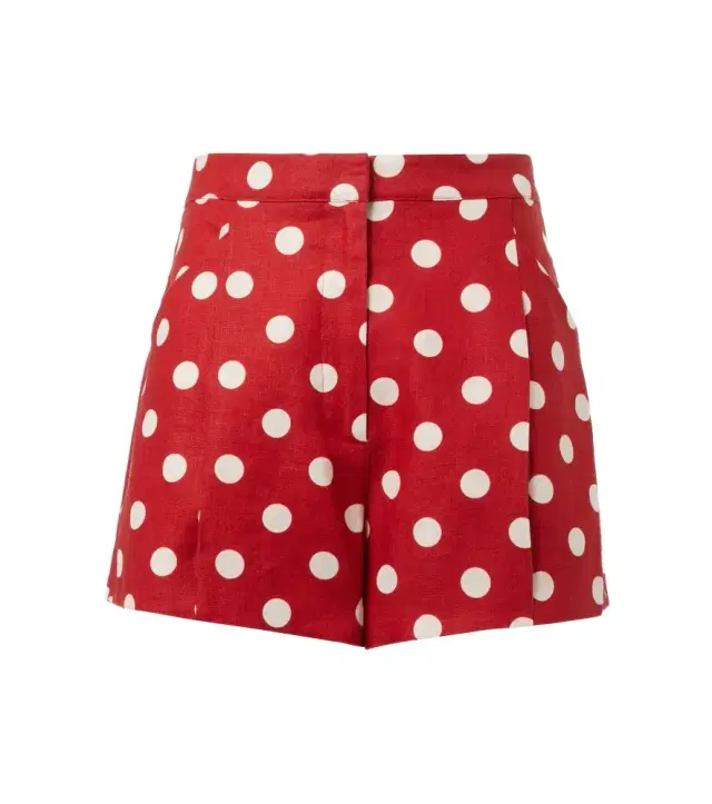 Rosalie polka-dot linen shorts