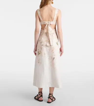 Zimmermann Balance floral linen midi dress | Thumbnail 5