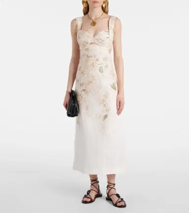 Zimmermann Balance floral linen midi dress | Thumbnail 6