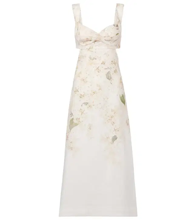 Zimmermann Balance floral linen midi dress