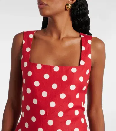 Posse Alice polka-dot linen minidress | Thumbnail 2
